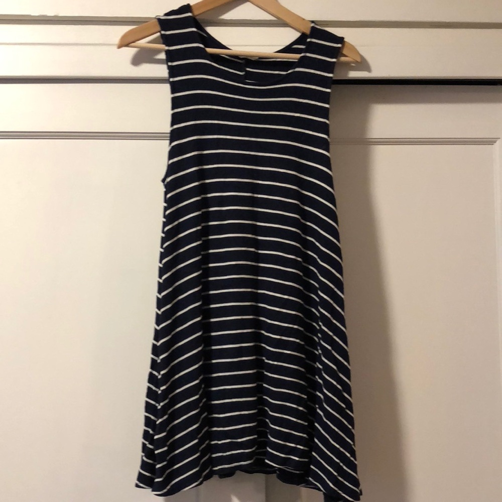Navy stripe t-shirt dress